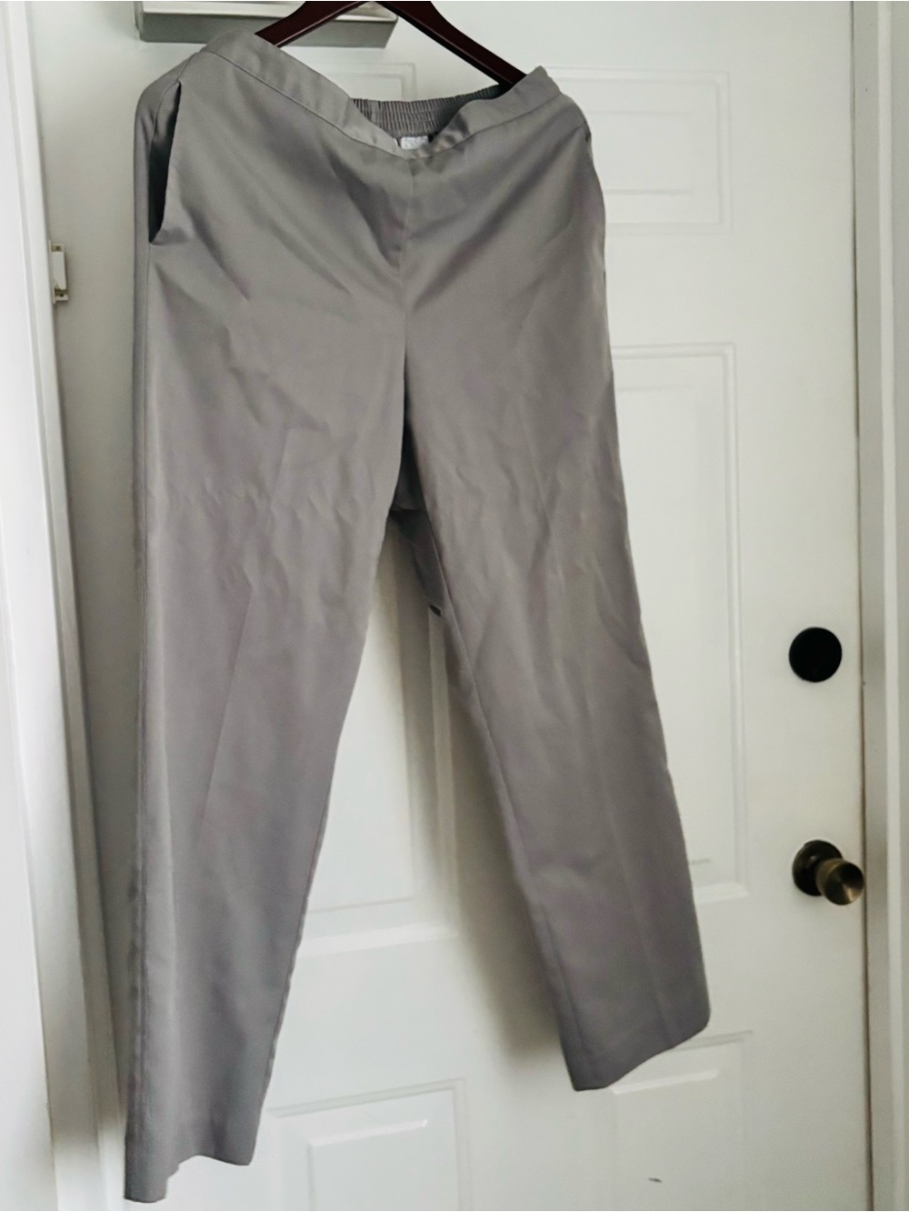 Alfred Dunner Taupe Elastic-Waist Pants